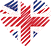 Logo of Schweizer Dating Seiten UK, Heart Shaped Image of UK flag.